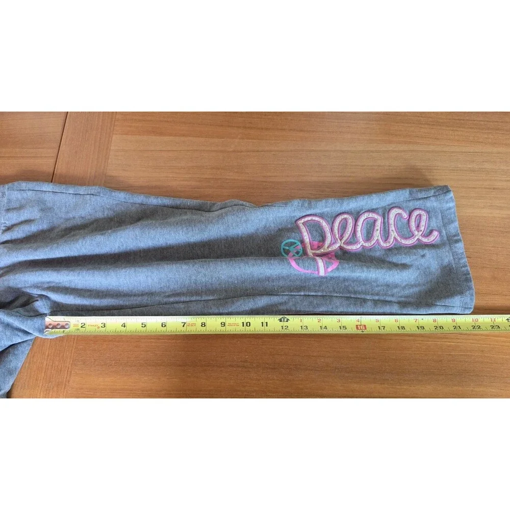 SO Girls Grey Peace Sweatpants Size XS (7)